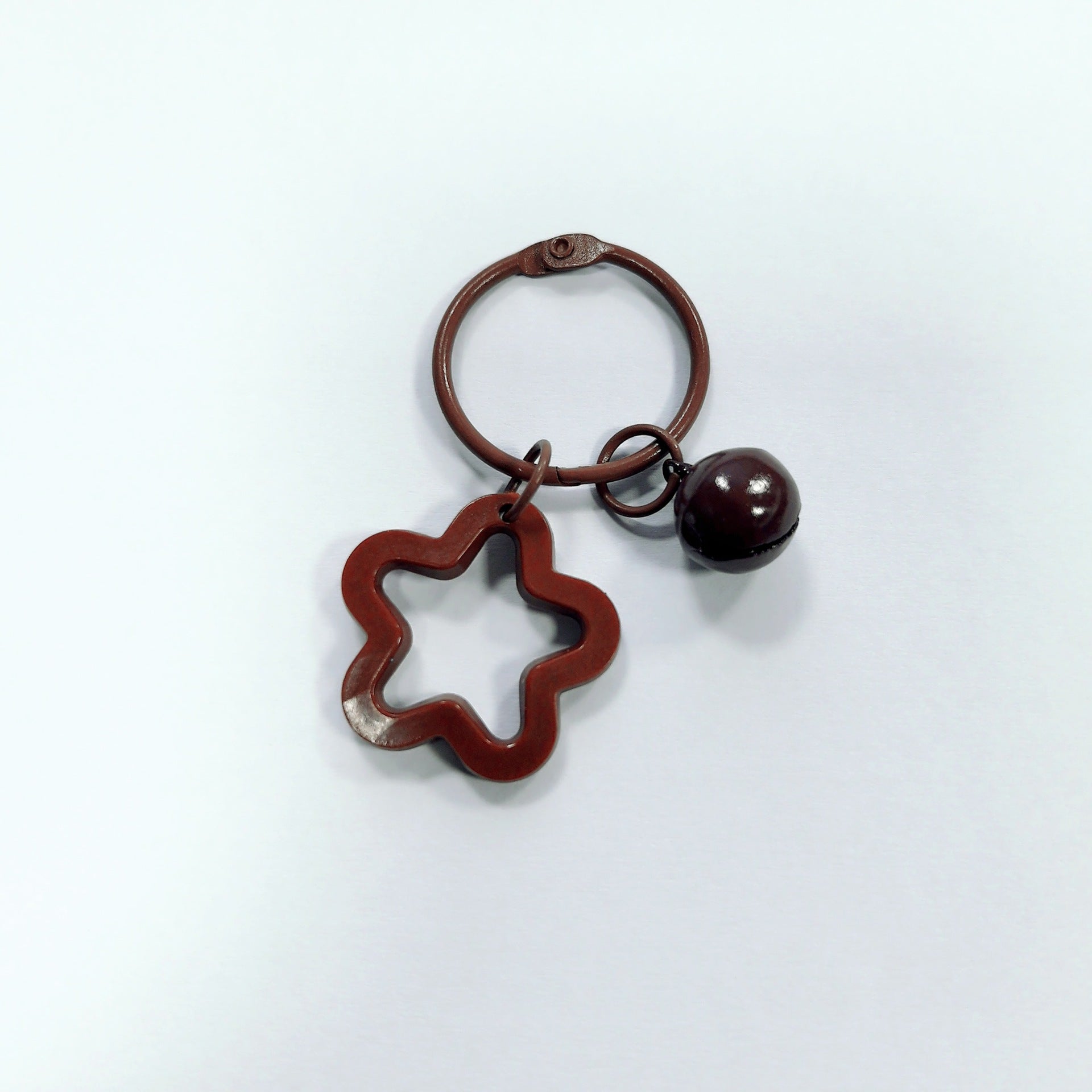 Wholesale 20pcs/pack colorful five-pointed star acrylic keychain pendants